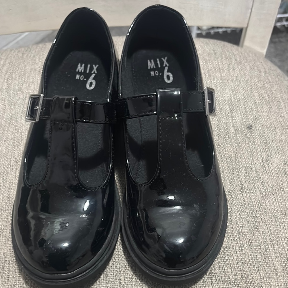 Mix No. 6 Black Dress Shoes Classic Mary Jane Style
